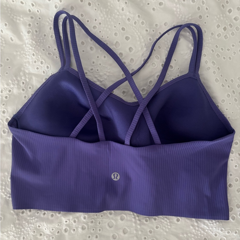 Lululemon Like A Cloud Ribbed Sports Bra Charged Indigo 10
